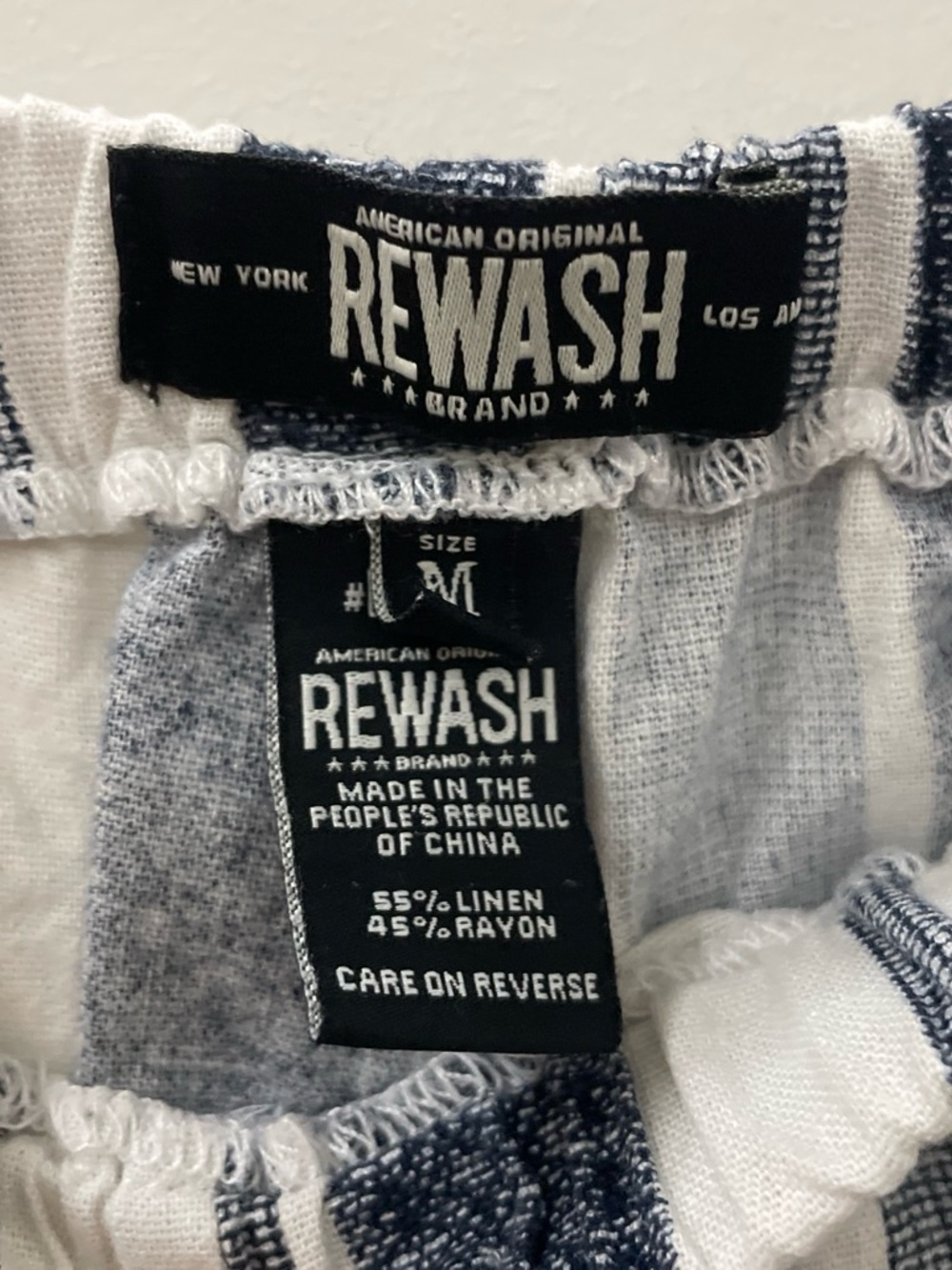 Rewash White and Navy Striped Women’s Shorts Bermudas